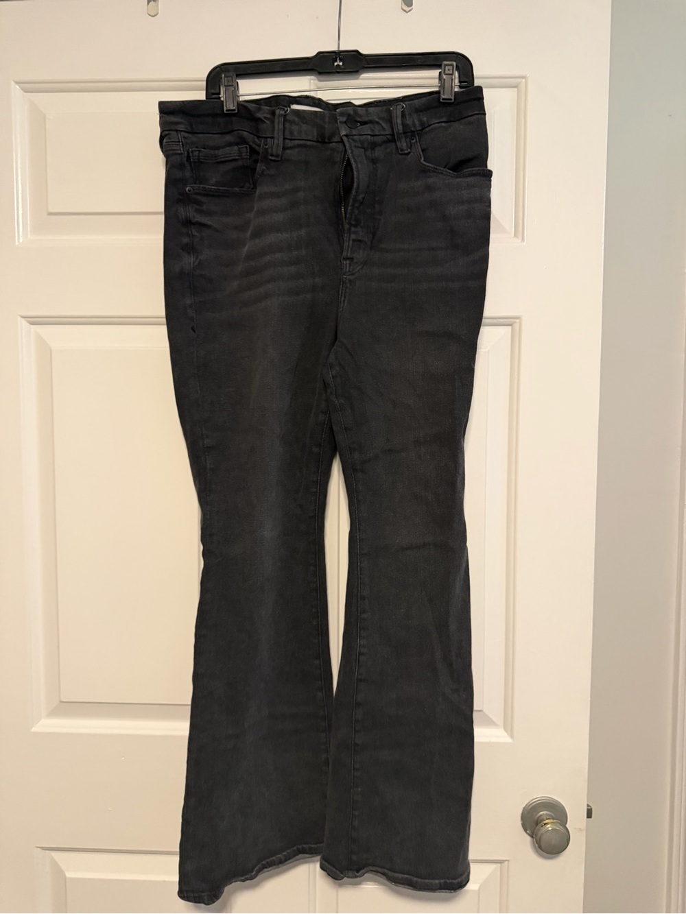 Good American Black Flared Jeans